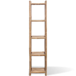 ZNTS 5-Tier Square Bamboo Shelf 242493