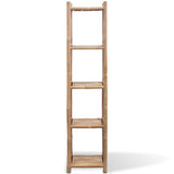 ZNTS 5-Tier Square Bamboo Shelf 242493
