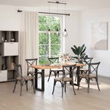 Dining Table Legs U-Shaped 2 pcs Black 50x cm Steel 4013176
