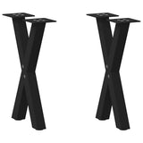 Coffee Table Legs X-Shaped 2 pcs Black 38x cm Steel 4012892