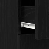 Apothecary Cabinet Black Oak 20 x 45.5 x 60 cm Engineered Wood 862637