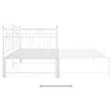 Pull-out Sofa Bed Frame without Mattress White Metal 90x200 cm 324783