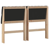 Upholstered Headboard Black 160 cm Solid Pine Wood 879331