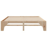 Bed Frame Brown 200 x 200 cm Solid Pine Wood 872974