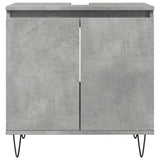 3 Piece Bathroom Furniture Set Concrete Grey Engineered Wood 3324953