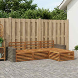 Outdoor Sofa Set 4 pcs Natural Solid Acacia Wood 3383217