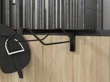 Saddle Rack Wall Mounted Black Iron 172429