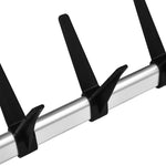 ZNTS Telescopic Wardrobe System with Rods and Shelf Aluminium 321107