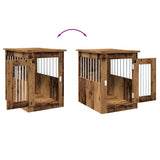 Dog Crate Furniture Old Wood 45x62x59 cm Engineered Wood 857636