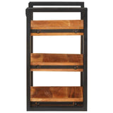 Bedside Table Brown and Black 38 x 33 x 58 cm Solid Wood Acacia 4016734