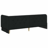 Corner Bed Frame with Headboard Black 80 x 200 cm Fabric 42016481