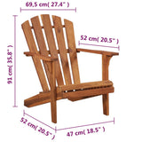 Garden Chair Brown Solid acacia wood Standard Durable 44116
