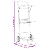 Saddle Trolley Foldable Black Steel 172503