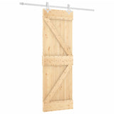 Sliding Door with Hardware Set 70x210 cm Solid Wood Pine 3203173