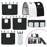 Bunk Bed without Mattress with Slide White and Black 80x200 cm 3284146