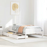 Bed Frame without Mattress White 90x200 cm Solid Wood Pine 3301431