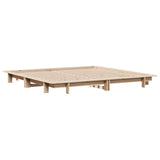 Bed Frame without Mattress 200x200 cm Solid Wood Pine 3302261
