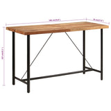 Bar Table 180x70x107 cm Solid Wood Acacia and Iron 356378