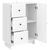 Sideboard High Gloss White 66 x 34.5 x 90 cm Engineered Wood 893939