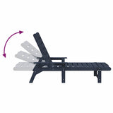 Sun Lounger 2 pcs Navy 195.5 x 53 x 98.5 cm Polyethylene 3335851