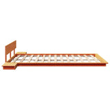 Bed Frame with Headboard with Storage Brown 140 x 200 cm Wood 872400