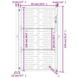 Garden Gate Anthracite 100x125 cm Steel Square Design 153192