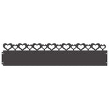 Lawn Edgings 10 pcs Black 103 x 0.05 x 22 cm Steel 874828