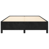 Bed Frame without Mattress Black 135x190 cm Double Double Velvet 349883