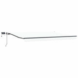 Retractable Awning Manual White 400 x 350 cm Fabric 3330796