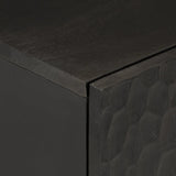 Side Cabinet Black 40x33x75 cm Solid Wood Mango 356843