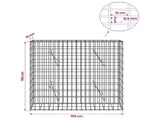 Gabion with 5 mm Wire and 5x10 cm Mesh 100x10x100 cm 3464444
