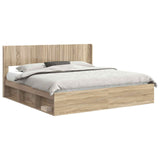 Bed Frame with Storage and Headboard 3 pcs Engineered Wood 3414173