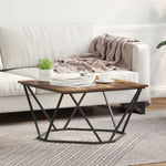 ZNTS Smoked Oak Wood Medium Durable Coffee Tables Square 868275