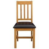 Dining Chair VENLO 2 pcs Solid Oak Wood Black 45 x 53 x 92 cm 42039154