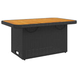 2 Piece Garden Dining Set with Cushions Black Poly Rattan 3277382