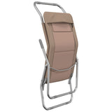 Folding Sun Loungers 2 pcs Taupe Textilene&Powder-coated Steel 360174