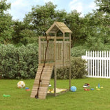 Playhouse with Climbing Wall Impregnated Wood Pine 3155965