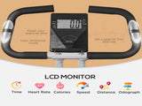 Folding and Quiet Exercise Bike with 8-Level Magnetic Resistance and Heart Rate Sensor, for Home T3398P349171