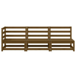 3 Piece Garden Lounge Set Honey Brown Solid Pinewood 805708