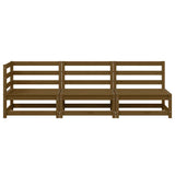 3 Piece Garden Lounge Set Honey Brown Solid Pinewood 805708