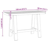 Desk NOAIN A-Shaped Legs 120x50x75 cm Solid Wood Pine 4100039
