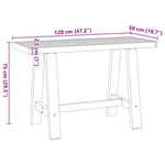 ZNTS Desk NOAIN A-Shaped Legs 120x50x75 cm Solid Wood Pine 4100039