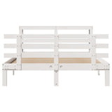 Bed Frame with Headboard without Mattress White 140x190 cm 3306105