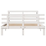 Bed Frame with Headboard without Mattress White 140x190 cm 3306105