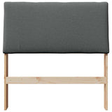 Upholstered Headboard Dark Grey 100 cm Solid Pine Wood 879300
