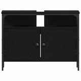 Bathroom Furniture Set 4 pcs Black oak 33 x 33 x 185.5 cm 3334406