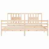 Bed Frame without Mattress 200x200 cm Solid Wood 3194591