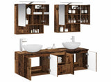 Bathroom Cabinet Set 5 pcs Old Wood 50 x 14.5 x 70 cm 3406365