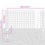 Fence with Posts Grey 0.6 x 10 m Steel 3336130