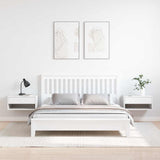 Bedside Table 2 pcs White 50 x 32.5 x 24 cm Solid pine wood 873478